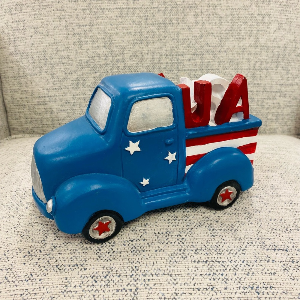 Patriotic 4th of July USA blue red white truck - Picture 3 of 11